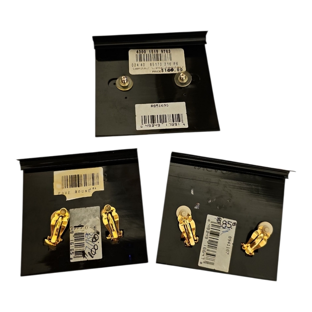 Swarovski Vintage Earrings Bundle – Jeweler’s Collection (3 Pairs) - Picture 5 of 5
